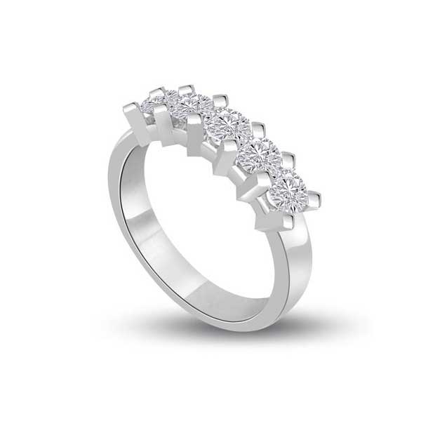 Halb Eternity Ring   Weißgold R177