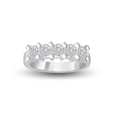 Halb Eternity Ring   Weißgold R177