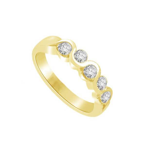 Halb Eternity Ring  Gelbgold R302