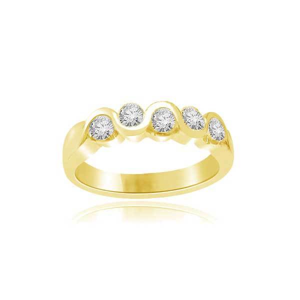 Halb Eternity Ring  Gelbgold R302