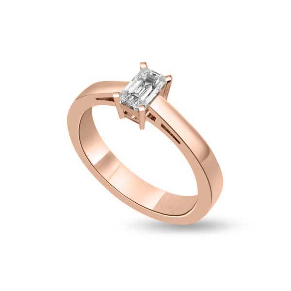 Solitär Ring Diamant  Roségold R105