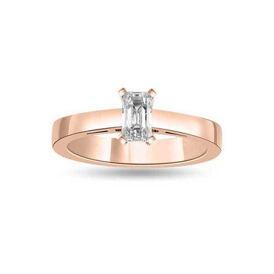 Solitär Ring Diamant  Roségold R105