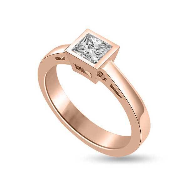 Solitär Ring Diamant  Roségold R115