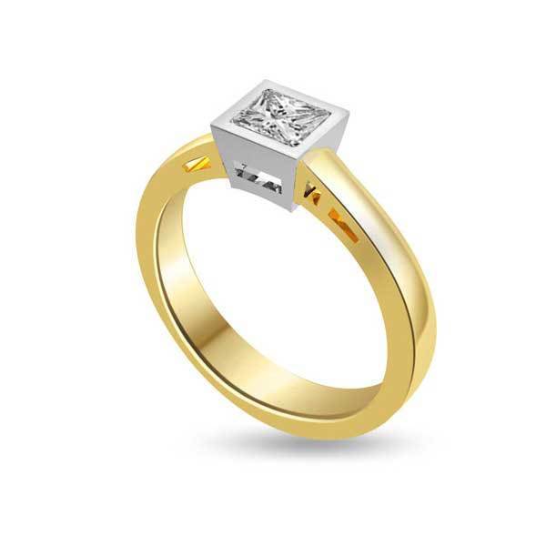 Solitär Ring Diamant  Gelbgold R115