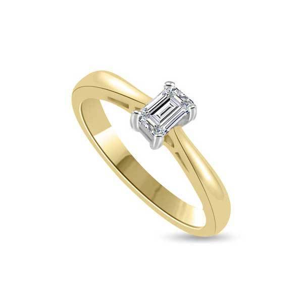 Solitär Ring Diamant  Gelbgold R119