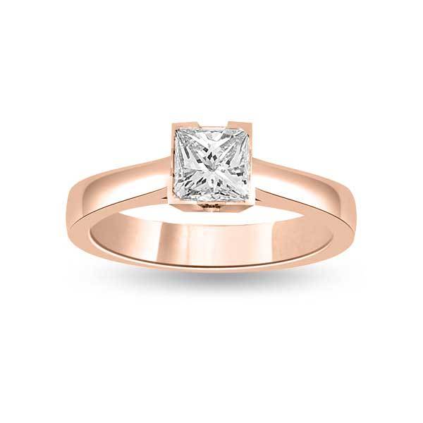 Solitär Ring Diamant  Roségold R138