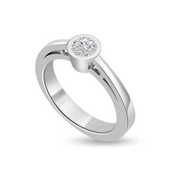 Solitär Ring   Diamant    Platin  R151