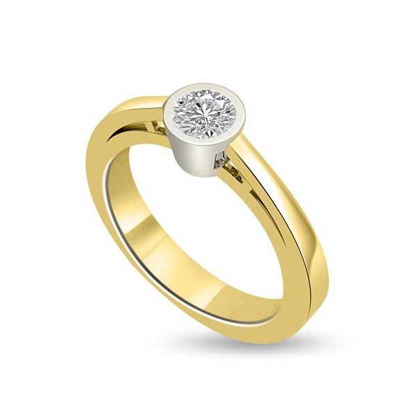 Solitär Ring Diamant  Gelbgold R151