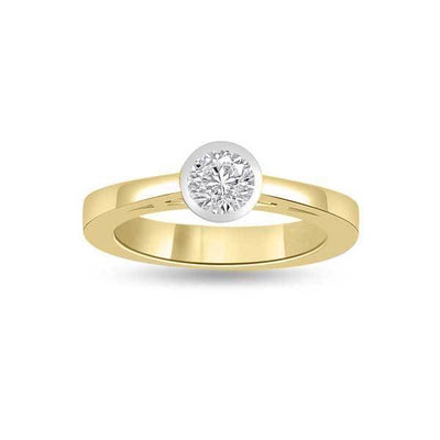 Solitär Ring Diamant  Gelbgold R151