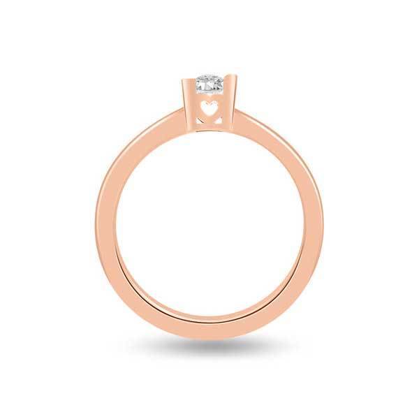 Solitär Ring Diamant  Roségold R188