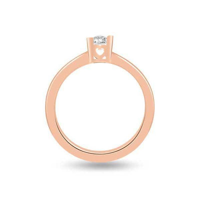 Solitär Ring Diamant  Roségold R188