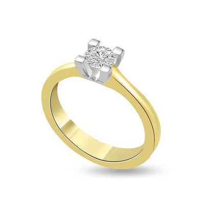 Solitär Ring Diamant  Gelbgold R194