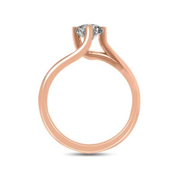 Solitär Ring Diamant  Roségold R254