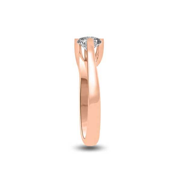 Solitär Ring Diamant  Roségold R254