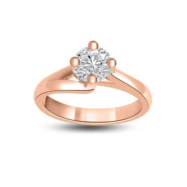 Solitär Ring Diamant  Roségold R254