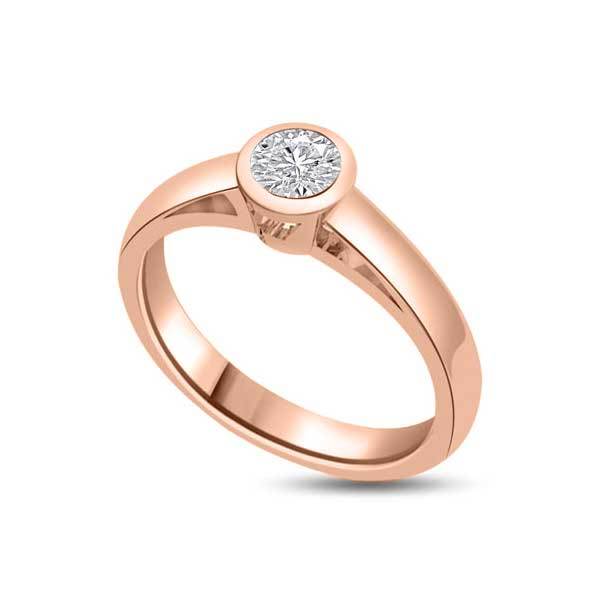 Solitär Ring Diamant  RoséGold R266