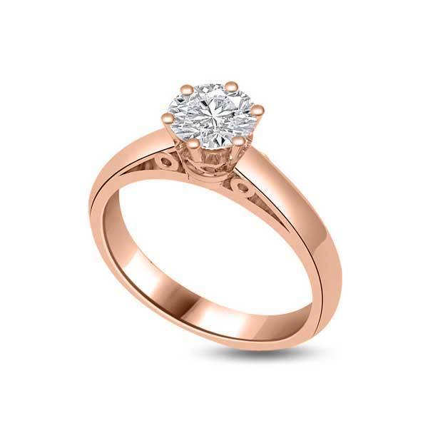 Solitär Ring Diamant  RoséGold R269