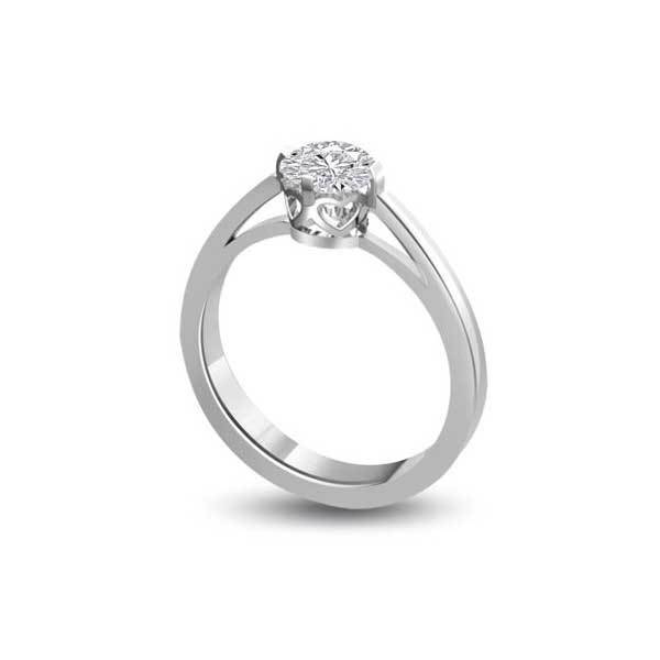 Solitär Ring   Diamant    Platin  R275