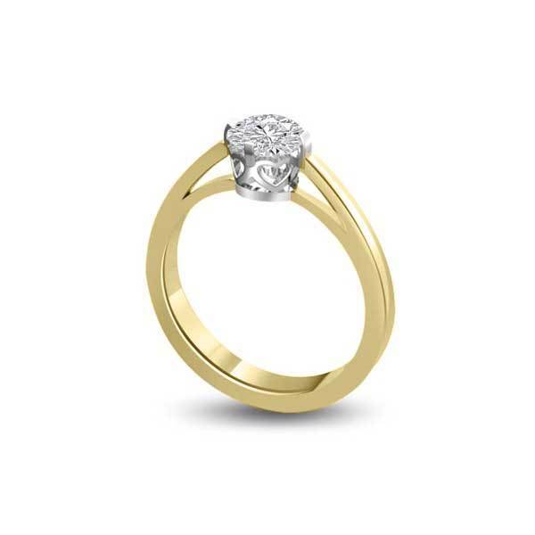 Solitär Ring Diamant  Gelbgold R275