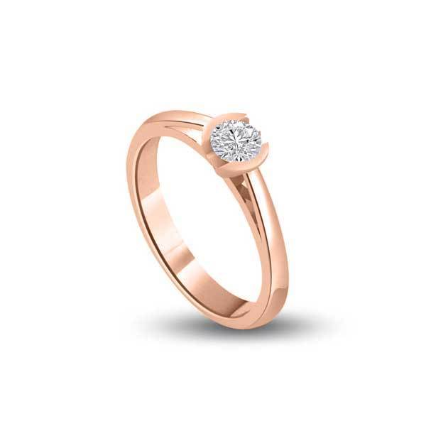 Solitär Ring Diamant  RoséGold R279