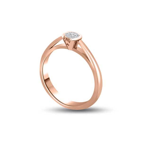 Solitär Ring Diamant  RoséGold R279