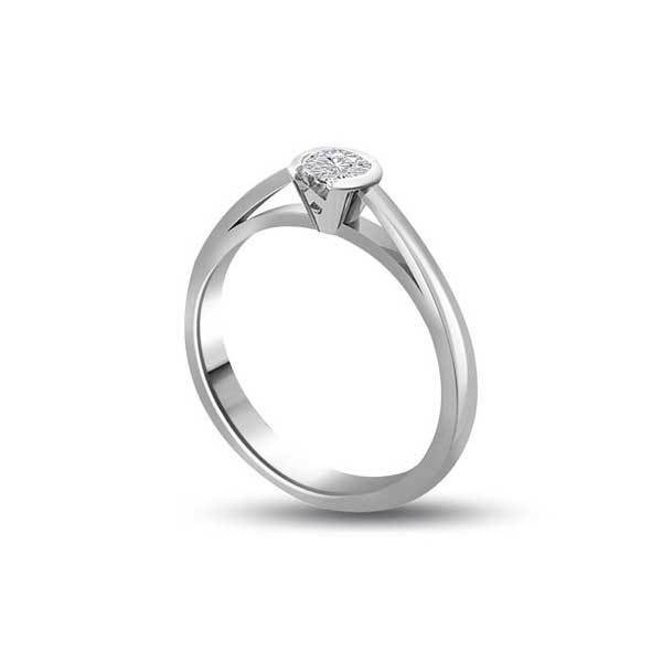 Solitär Ring   Diamant    Platin  R279