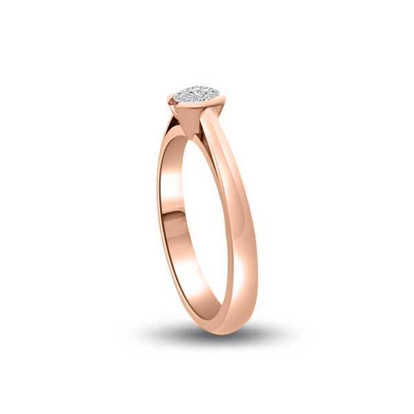 Solitär Ring Diamant  RoséGold R279