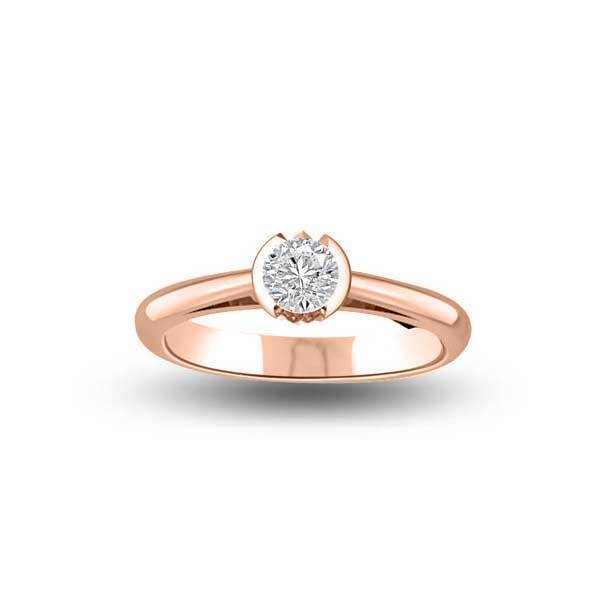 Solitär Ring Diamant  RoséGold R279