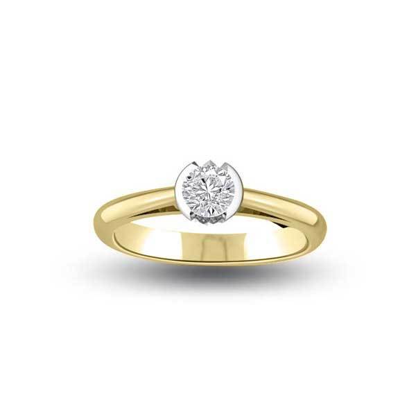 Solitär Ring Diamant  Gelbgold R279