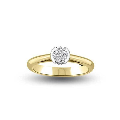 Solitär Ring Diamant  Gelbgold R279