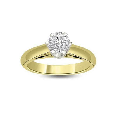 Solitär Ring Diamant  Gelbgold R289