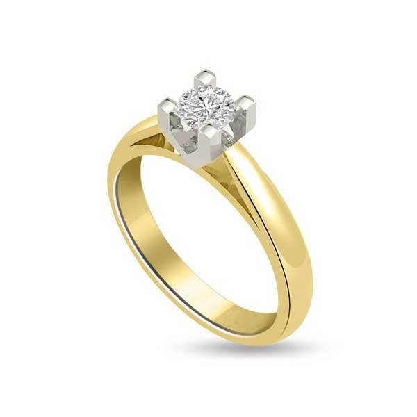 Solitär Ring Diamant  Gelbgold R294