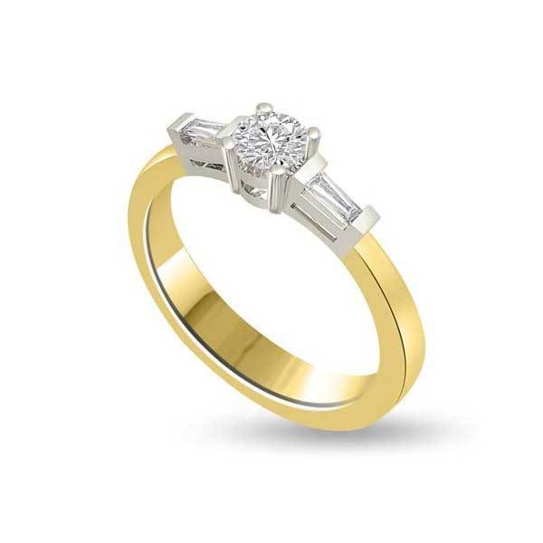 Solitär Ring Diamant  Gelbgold R130