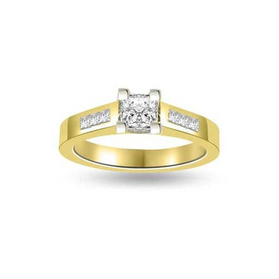 Solitär Ring Diamant  Gelbgold R209