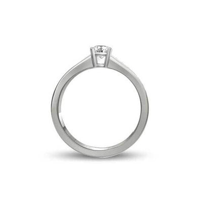 Solitär Ring   Diamant    Platin  R218