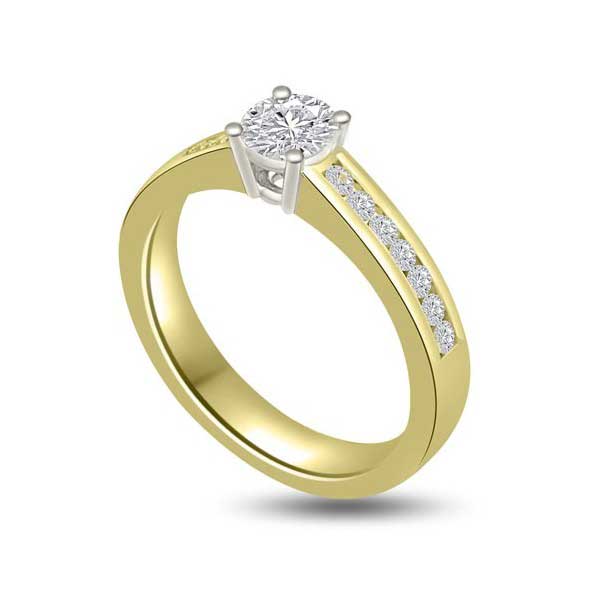 Solitär Ring Diamant  Gelbgold R218