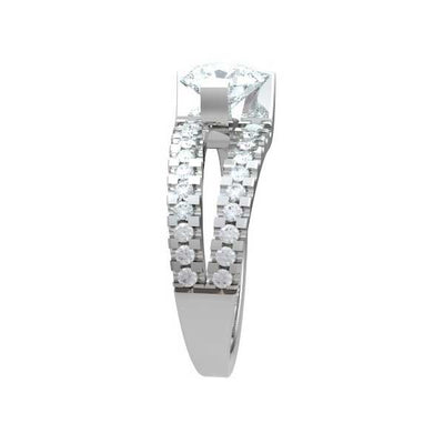 Solitär Ring   Diamant    Platin  R271