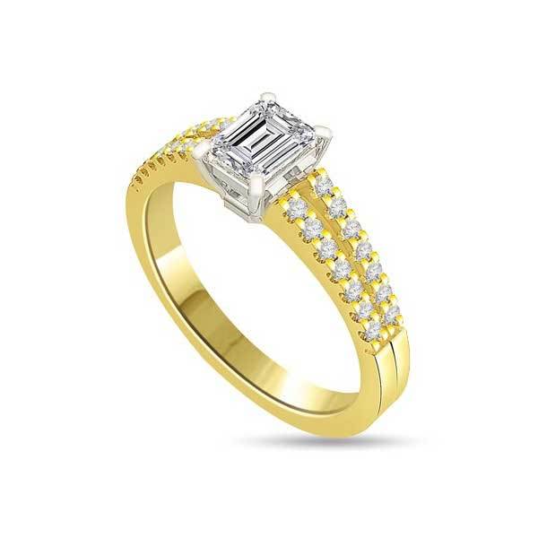 Solitär Ring Diamant  Gelbgold R283