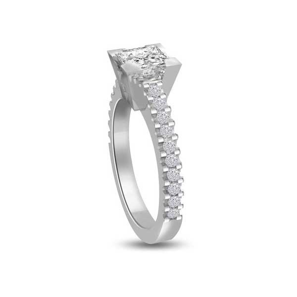 Solitär Ring   Diamant    Platin  R291