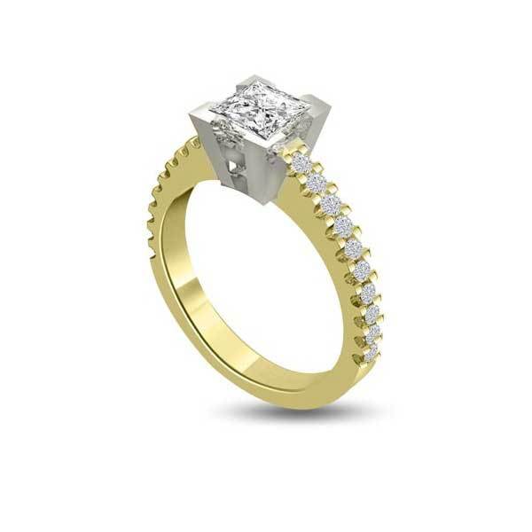 Solitär Ring Diamant  Gelbgold R291