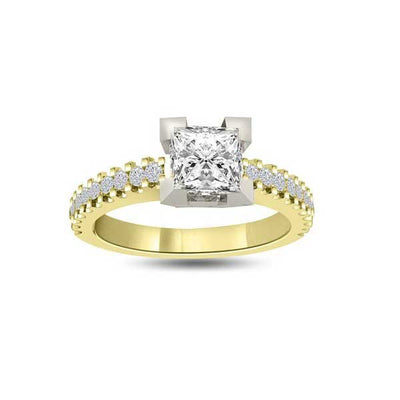 Solitär Ring Diamant  Gelbgold R291