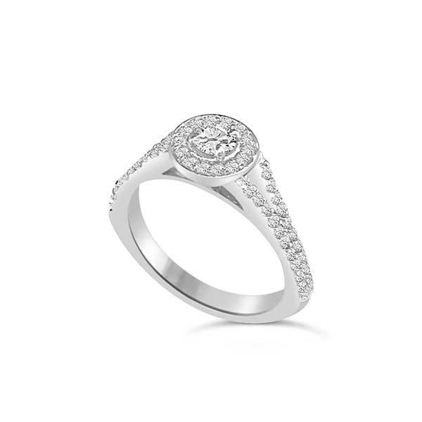 Solitär Ring   Diamond Platinum R935